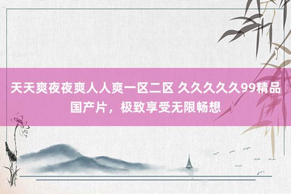 天天爽夜夜爽人人爽一区二区 久久久久久99精品国产片，极致享受无限畅想